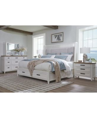 Parker House Americana Modern Bedroom 3 Drawer Nightstand with Charging Station