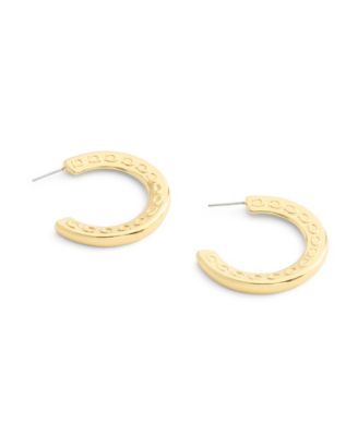 Signature C Minimal Hoop Earrings