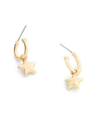 Minimal Star Huggie Drop Earrings