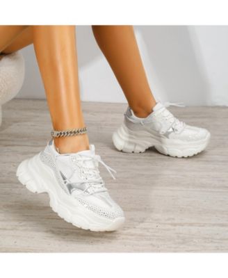 Rosa Rhinestone Mesh Sneakers