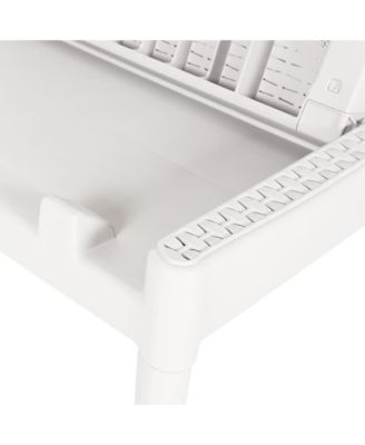 Sun Lounger White Polypropylene Medium Multi-Position Backrest