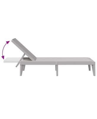 Sun Lounger Grey Polypropylene Standard Foldable Sun Lounger