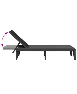 Sun Lounger Anthracite 100% Polypropylene Standard