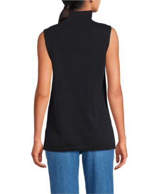Women's Fine Gauge Sleeveless Mock Sweater