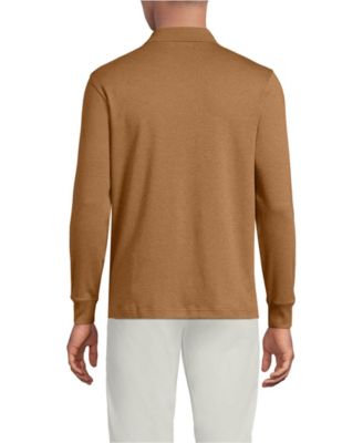 Men's Long Sleeve Cotton Supima Polo Shirt with Pocket
