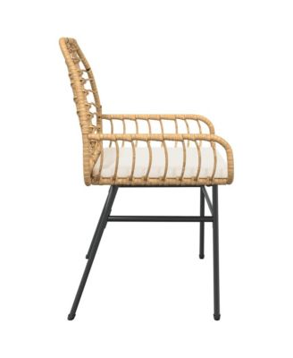 Garden Chair Brown PE rattan Medium Removable Covers