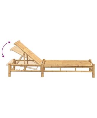  Sun Lounger Natural bamboo Bamboo Adult-size