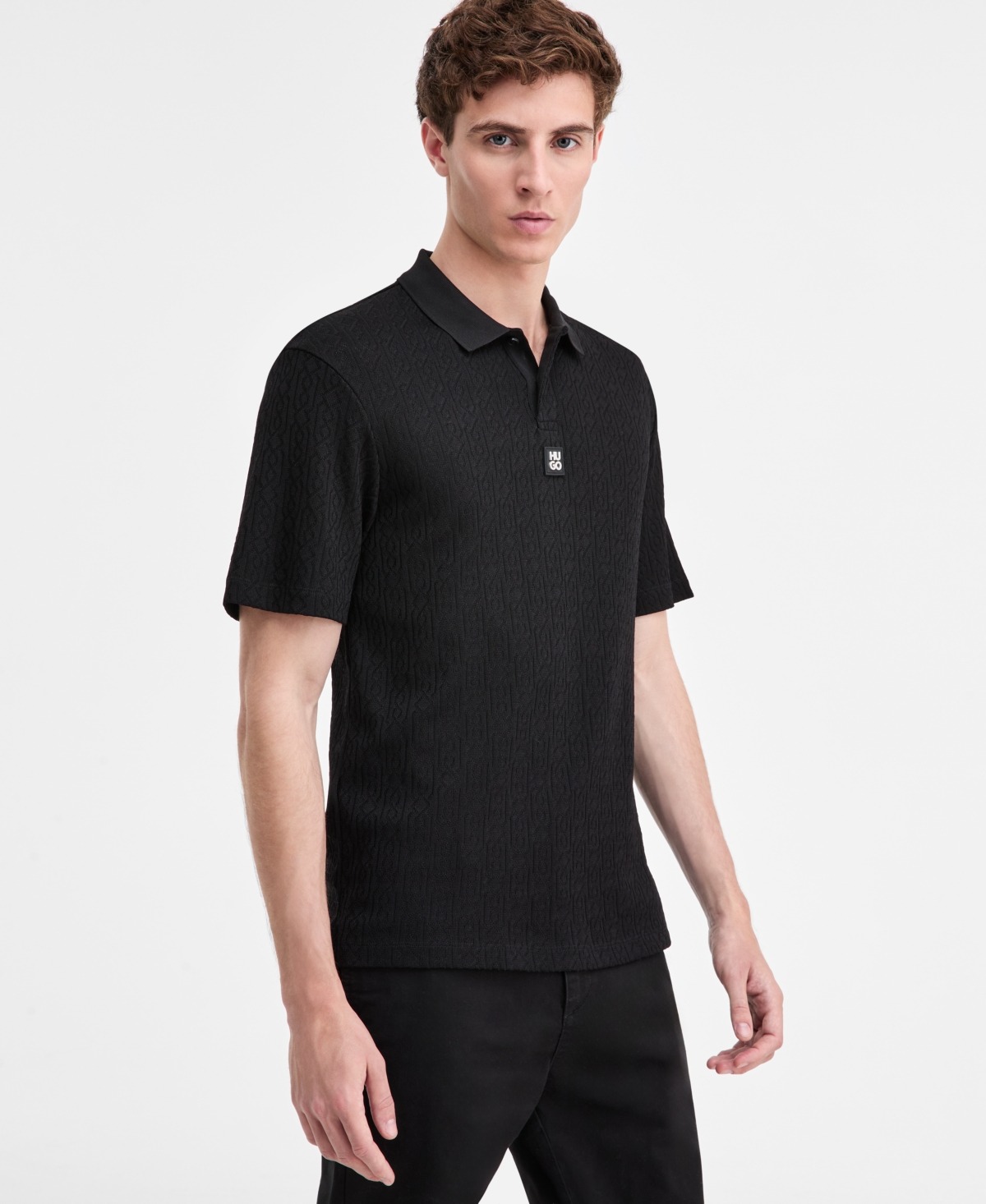 Hugo Boss Men's Dallovo Relaxed-Fit Short-Sleeve Textured Polo Shirt