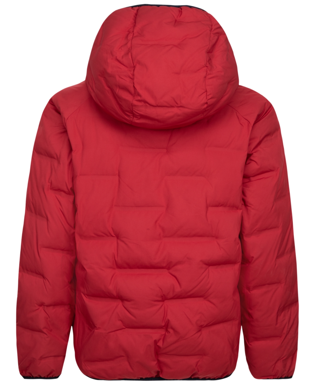 Jordan Big Kids Welded Full-zip Hooded Puffer Jacket In Red