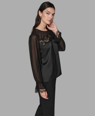 Women's Long Sleeve Lace Top