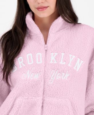 Juniors' Sherpa Fleece Zip-Up Jacket