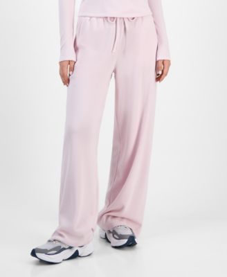 Juniors' Hacci-Knit Wide-Leg Sweatpants