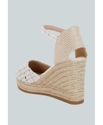 Womens Regatta Tweed Round Toe Woven Wedges