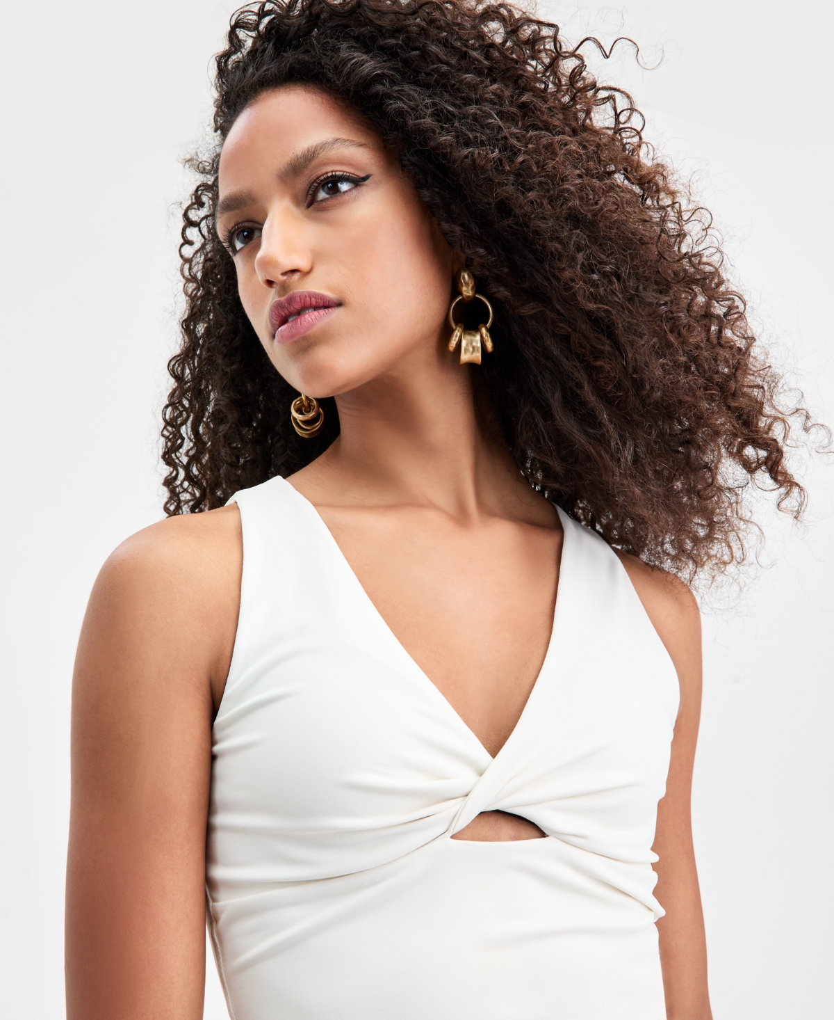 Bar Iii Women's Twist-Front Sleeveless Top, Macy's Exclusive