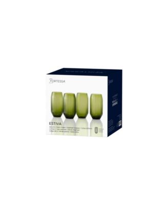Estiva Textured Highball Sparkling Cocktail Glasses, Set of 4