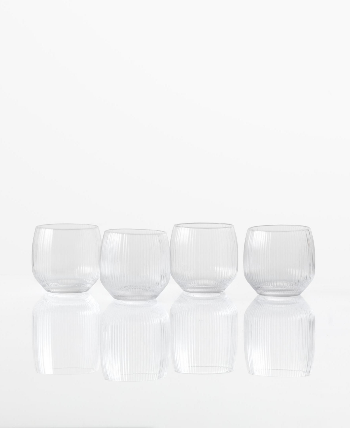 Fortessa Estiva Textured Double Old-fashioned Glasses, Set Of 4 In Transparent