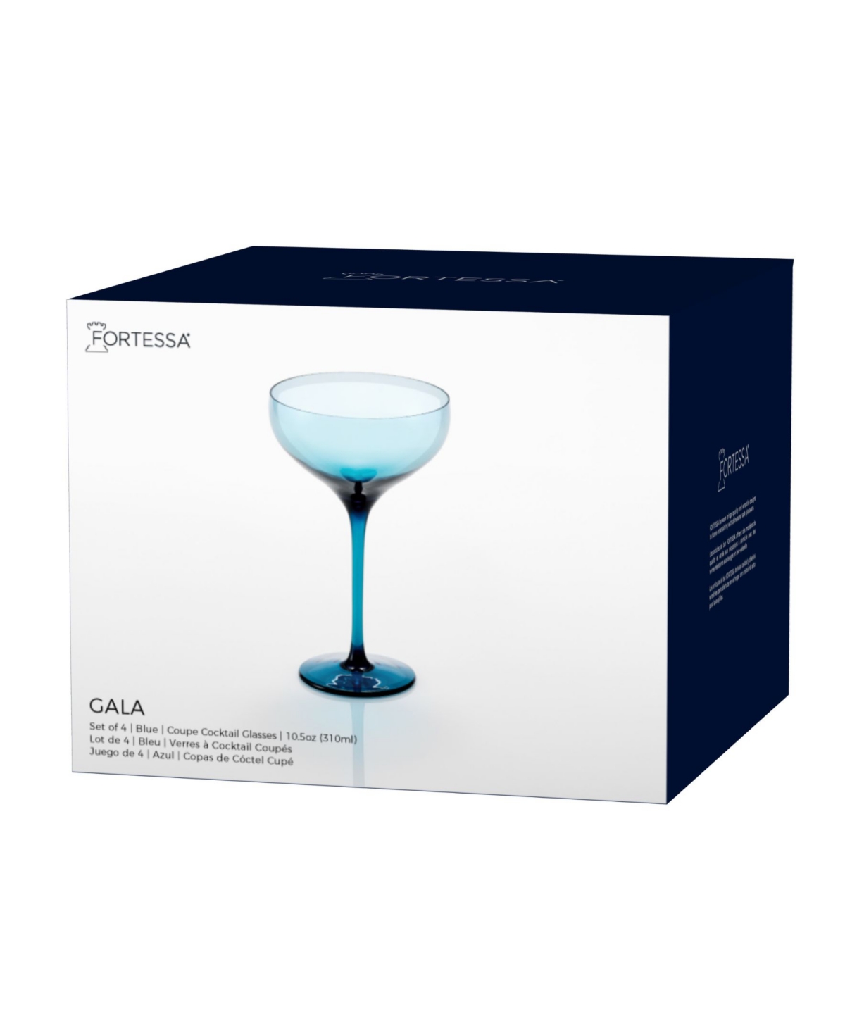 Fortessa Gala Coupe Cocktail Glasses, Set Of 4 In Blue