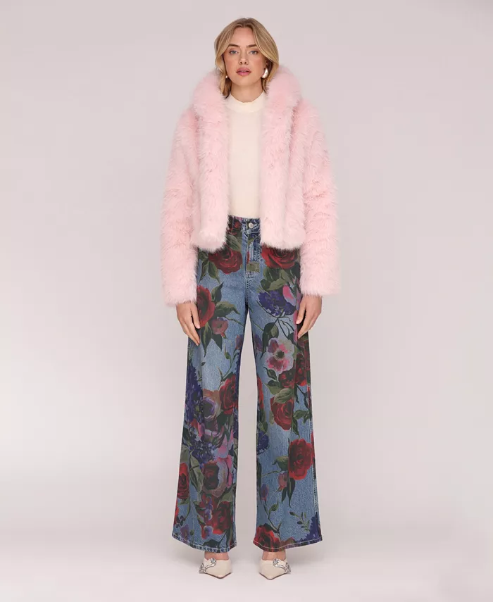Women's Faux Fur Long Sleeve Jacket - thumbnail 3
