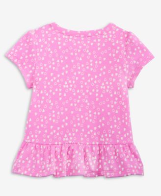 Girls' Toddler 2T-4T Mini Heart Print Top, Macy's Exclusive