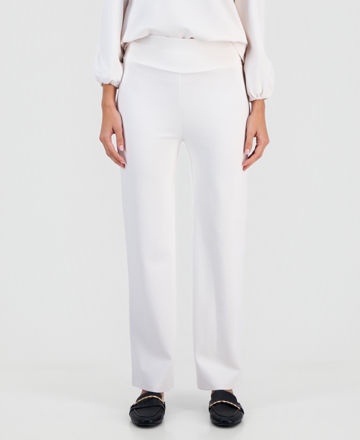 Ak Anne Klein Petite Serenity Knit Pull-On Pants