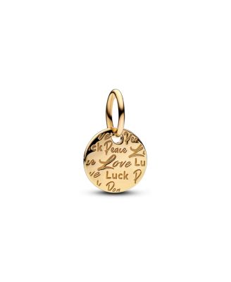 Pandora - Gold Plated Peace Love Luck Dangle Charms