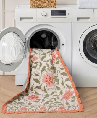 Crochet Border Cotton Runner Rug, 26" x 45"