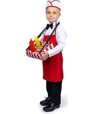 Dress Up America Hot Dog Vendor Costume Set - Kids Boys & Girls