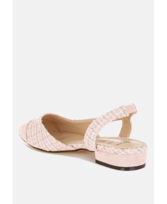 Womens Karita Tweed Slingback Sandals