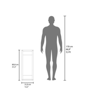 Ambia Wall Tower Rack, Natural Oak