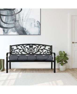 42" x 19.3" x 5.1" Outdoor Polyester Tufted Bench Cushion, Water-resistant & Fade-Resistant, Cushion for Love Seat