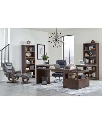 Monarch - Ice Manual Reclining Swivel Chair and Ottoman