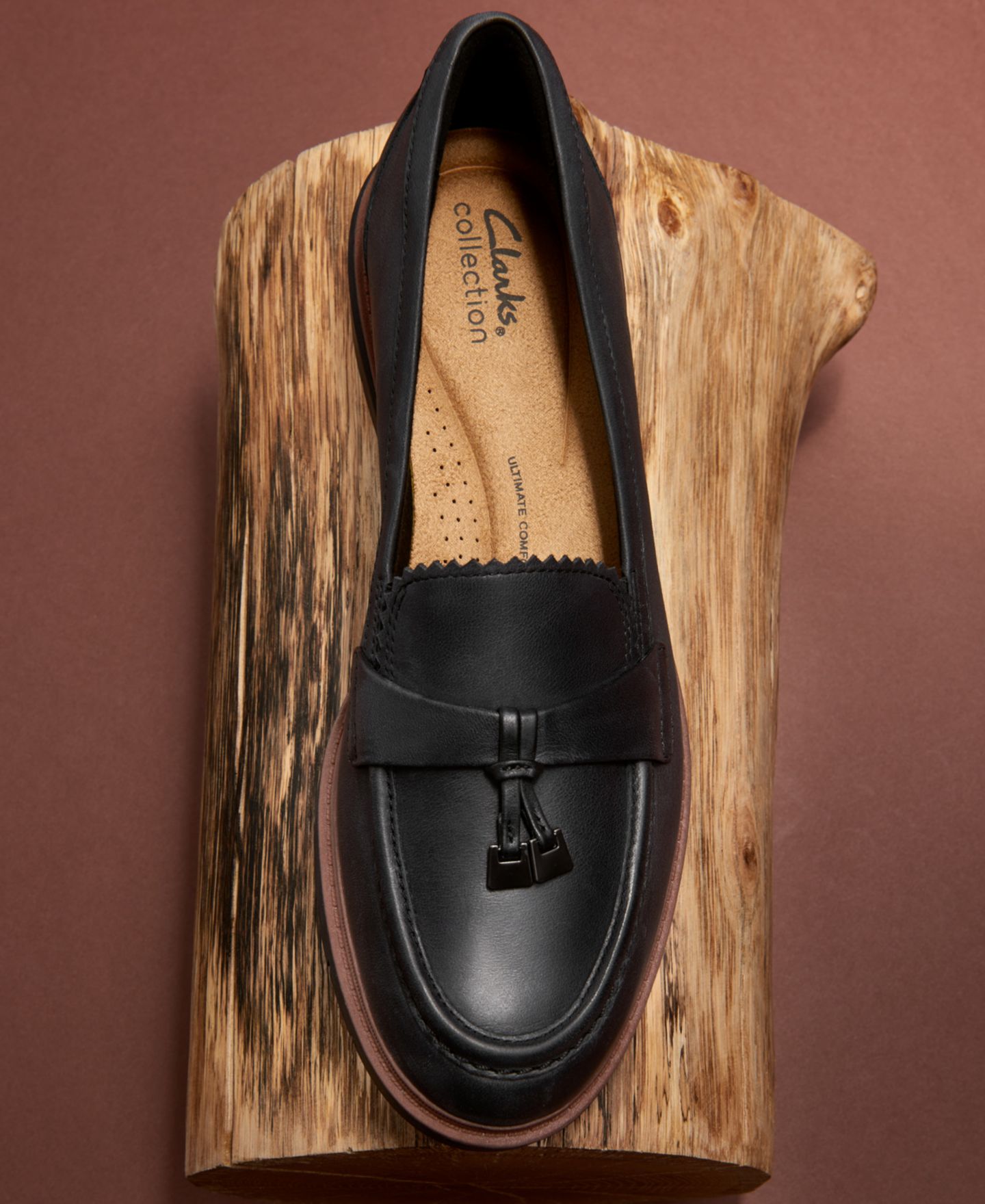 Женские туфли Clarks Westlynn Bella Lug-Sole Comfort, цвет: Чёрный кожаный — фото 4