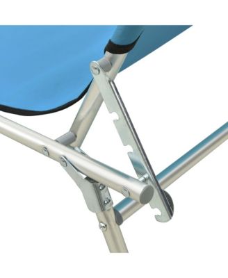 Sun Lounger Blue Aluminum frame, 600D polyester fabric Standard