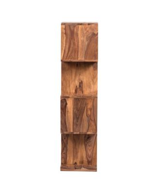Urban Solid Sheesham Wood 4 Shelf Bookcase, Natural