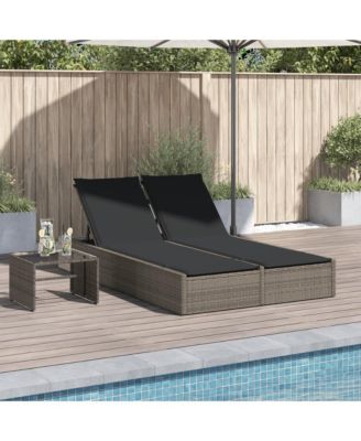 Double Sun Lounger Gray