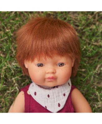 Baby Boy Doll with Red Hair 15" - Anatomically Correct (Made in Spain)
