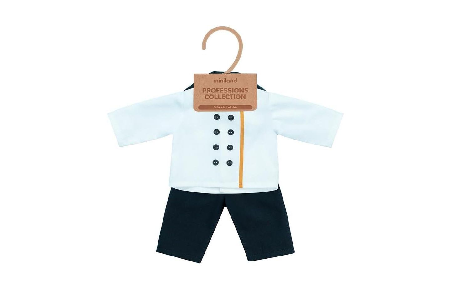 Детские куклы MINILAND Careers 15" Chef Double-Breasted 3-Piece Doll Outfit, Ages 10+, цвет: Белый разноцветный — фото 2