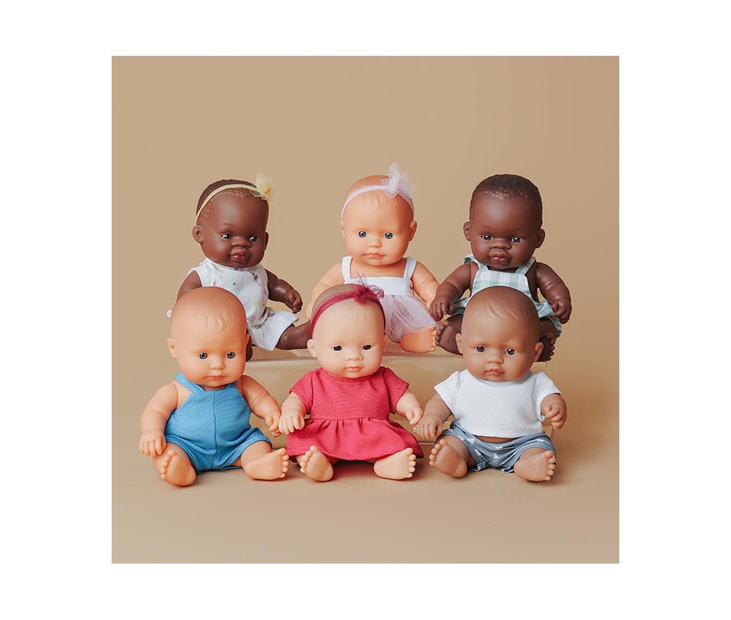 Детская кукла MINILAND My Friends & Me Asian Girl 8 1/4" Anatomically-Correct Soft Vinyl Baby Doll, Ages 10 Months+, цвет: Light Skin — фото 4
