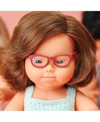 My Friends and Me Collection Brunette Baby Girl Doll with Down Syndrome and Glasses- 15"