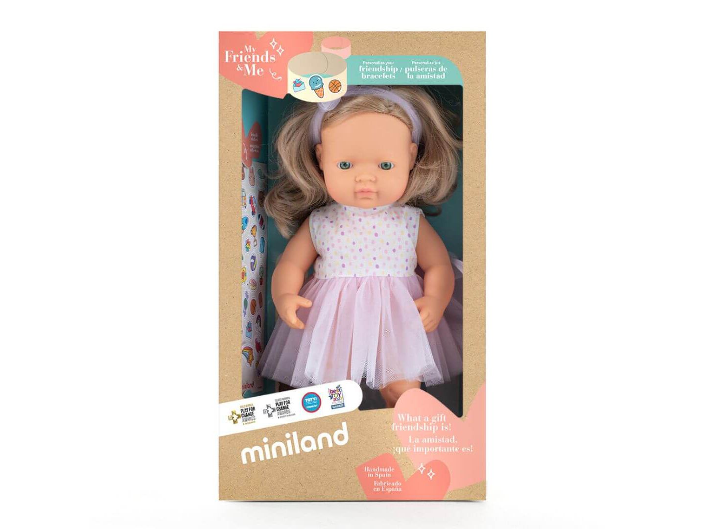 Детская кукла MINILAND My Friends & Me 15" Articulated Anatomically Correct Baby Doll, Ages 10 Months+, цвет: Light Skin — фото 3