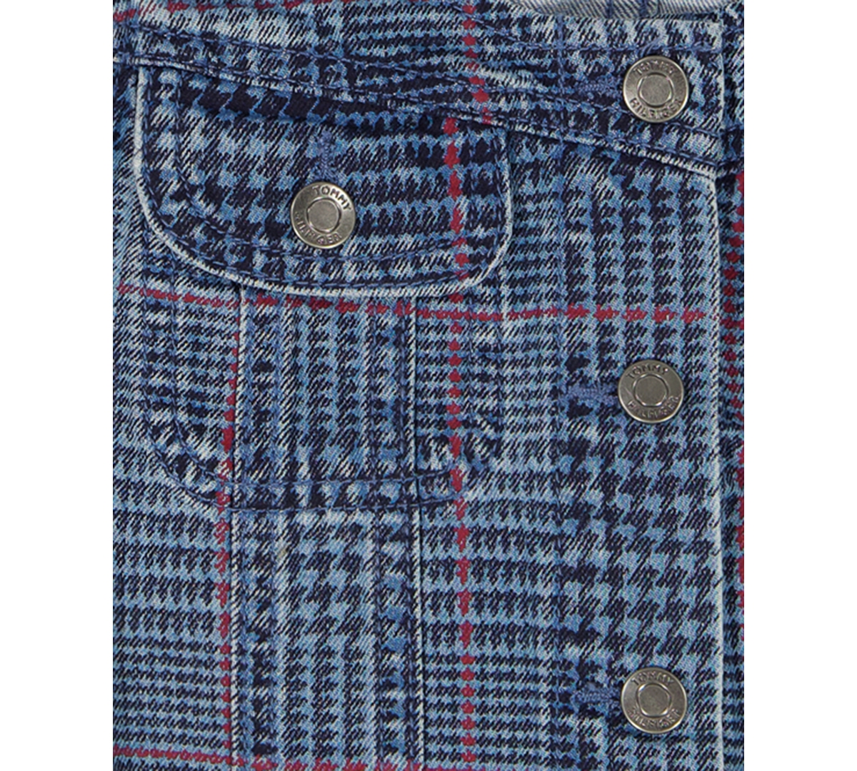 Tommy Hilfiger Girls 7-16 Glen Plaid Denim Vest