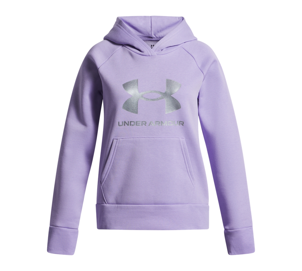 Under Armour Girls 6-16 Rival Long Sleeve Shimmer Hoodie In Purple