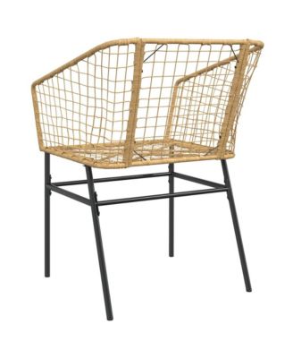 Garden Chair Brown PE rattan, powder-coated steel Standard