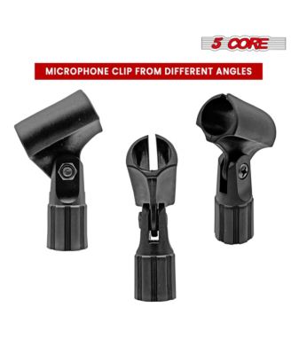 Microphone Clip Holder 2 Pieces with Screw Adapters 5/8 to 3/8 Inch