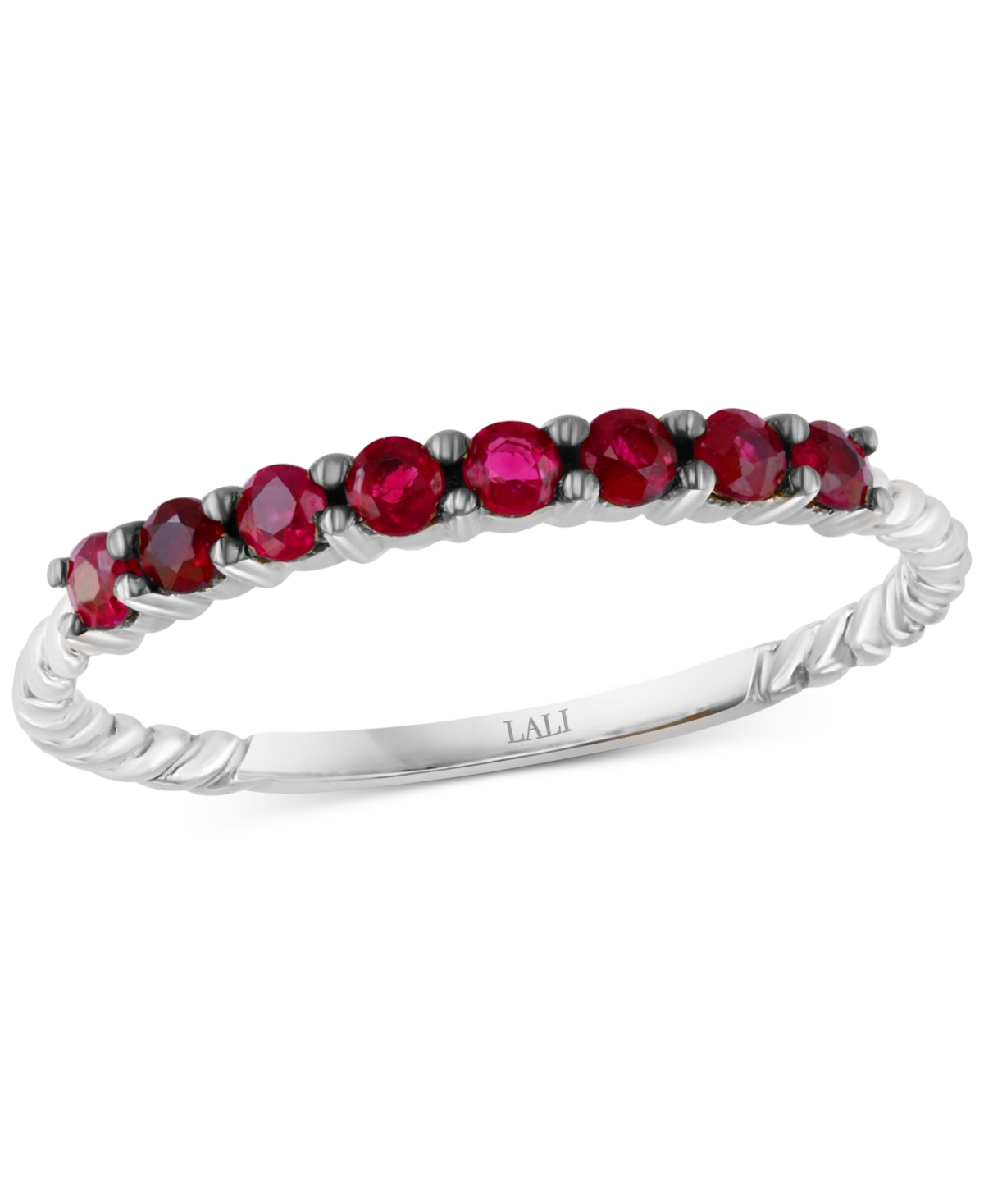 Lali Jewels Ruby Ring (0.36 Ct. T.w.) In 14k White Gold In Red
