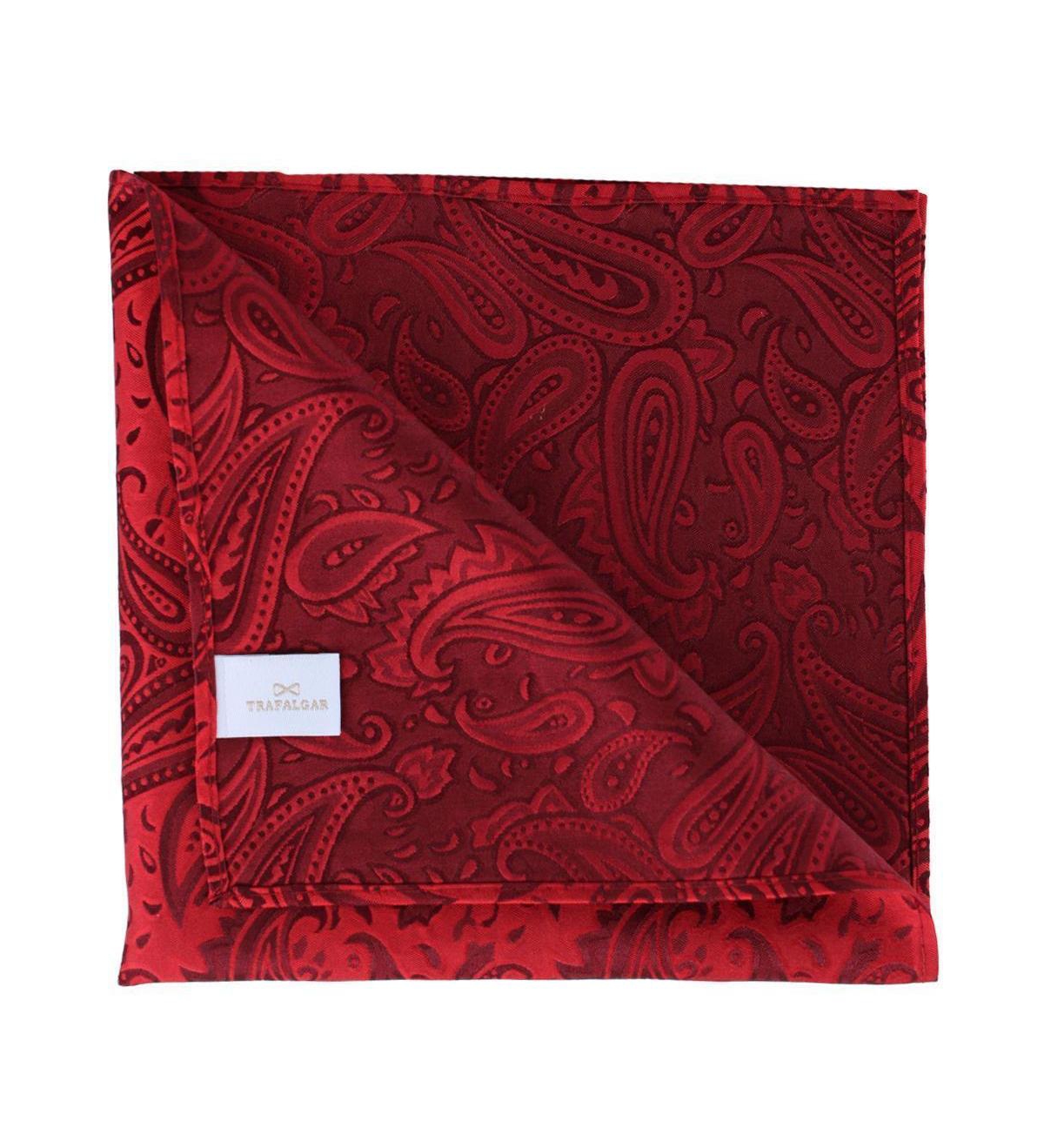 Trafalgar Men's Banbury Tone on Tone Paisley 12 Inch Silk Pocket Square
