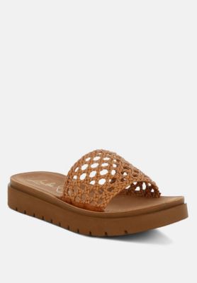 Womens Sayura Woven Slip-On Sandals