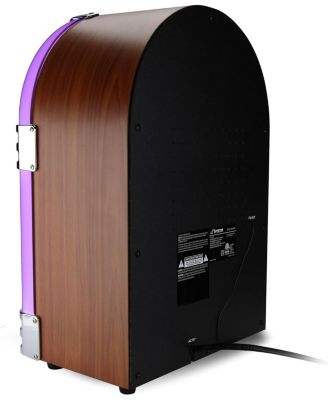 WILSHIRE Desktop Bluetooth LED Jukebox Speaker with FM Radio - Mahagony