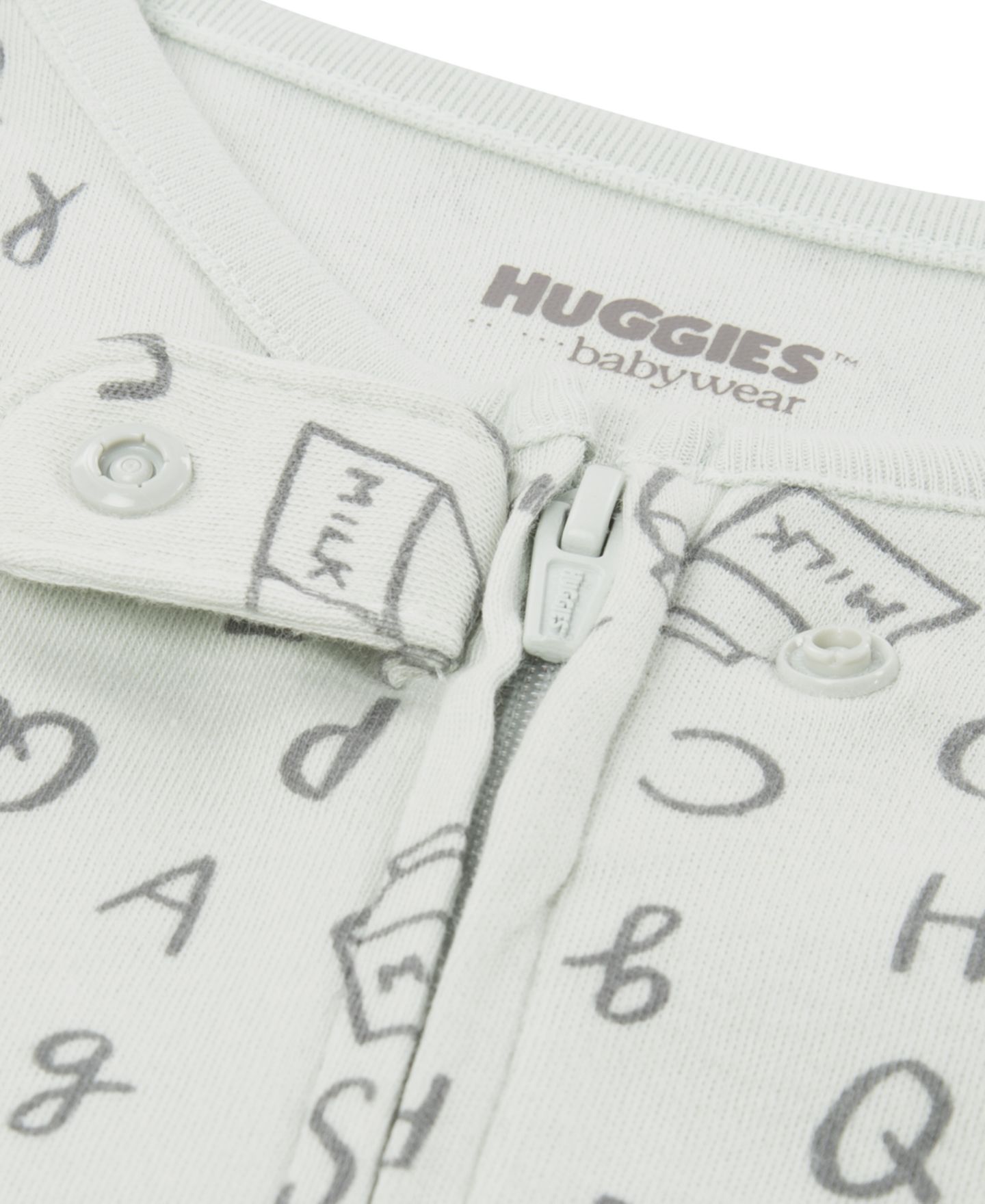 Детский комбинезон Huggies для сна и игр на молнии с закрытыми ножками, цвет: Babymist — фото 4