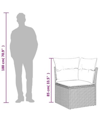 Garden Sofa Black, Cream White